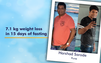 7.1 kg weight loss in 15 days of fasting