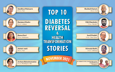 November 2021: Top 10 Diabetes Reversal and Health Transformation Stories