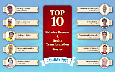 January 2022: Top 10 Diabetes Reversal and Health Transformation Stories