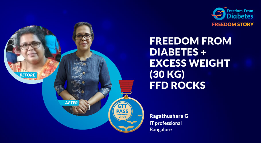 Ragathushara G Reversed Diabetes and Loss 30 kg Excess Weight as a Bonus