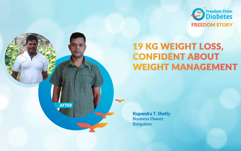 19 kg weight loss, confident about weight management