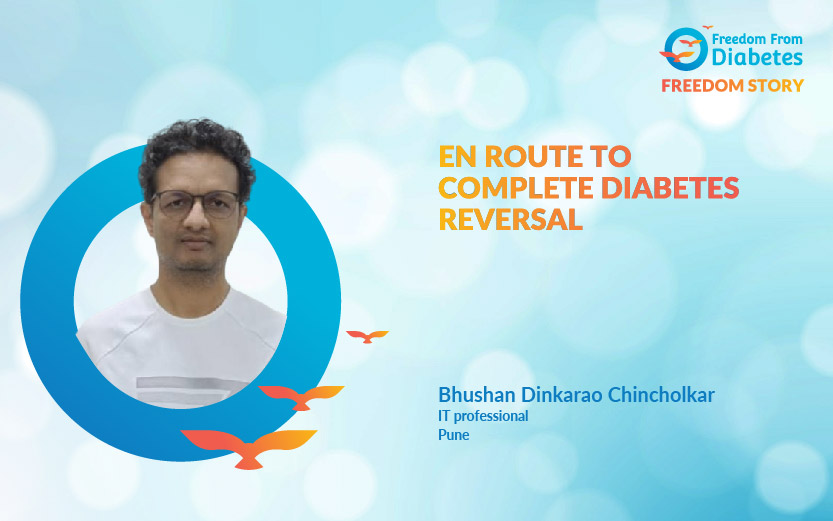 Bhushan Dinkarrao Chincholkar, 45 years young, IT professional, Pune, Maharashtra, India, reversed diabetes, weight loss
