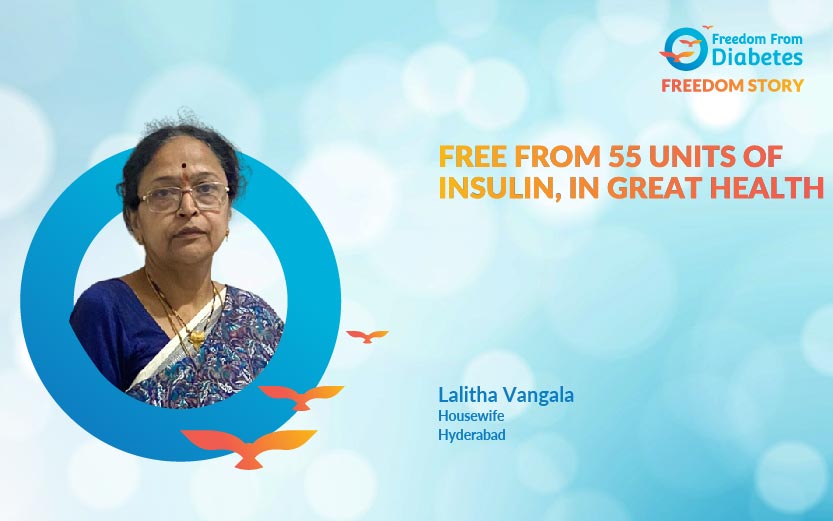 Free from 55 units of insulin, in great health