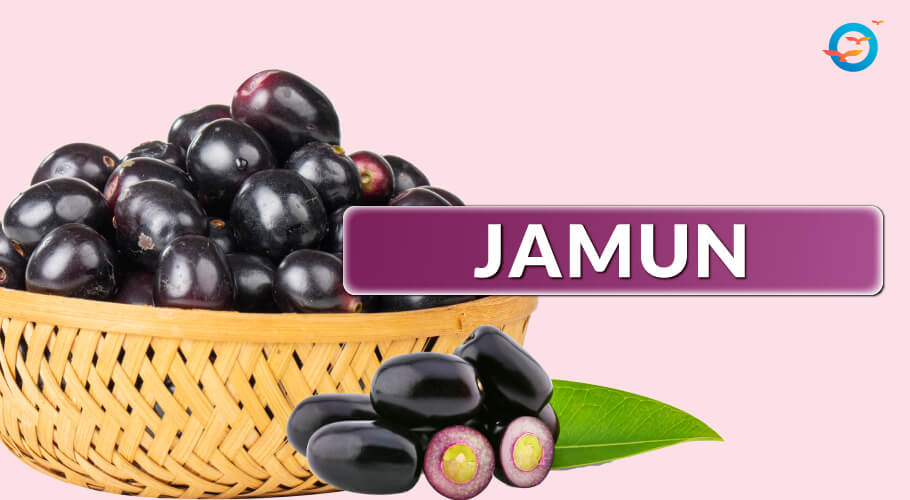 Jamun is loaded with all the important nutrients.Due to its low-calorie content, it is perfect for healthy snacking and diabetics. 